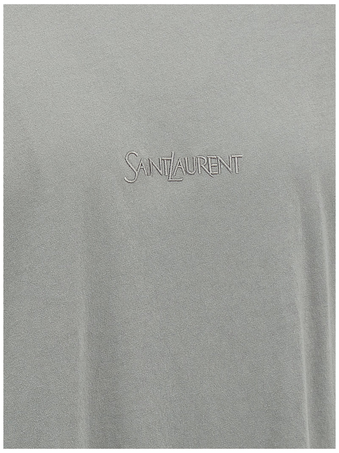 Saint Laurent Gray Cotton T-Shirt
