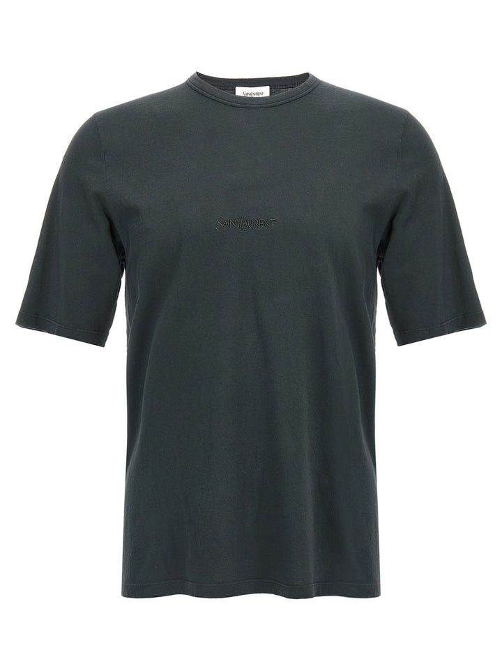 Saint Laurent Black Cotton T-Shirt