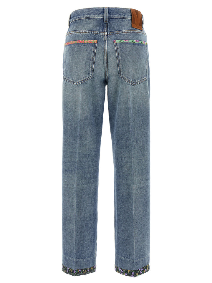 Valentino Garavani Blue Cotton Jeans Denim
