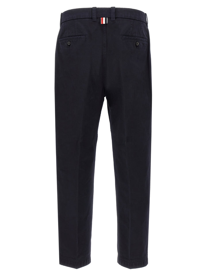 Thom Browne Blue Cotton Casual Pants