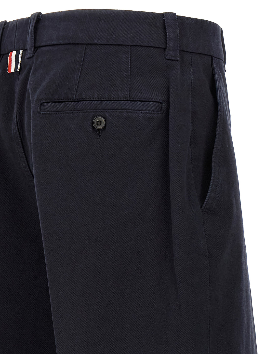 Thom Browne Blue Cotton Casual Pants
