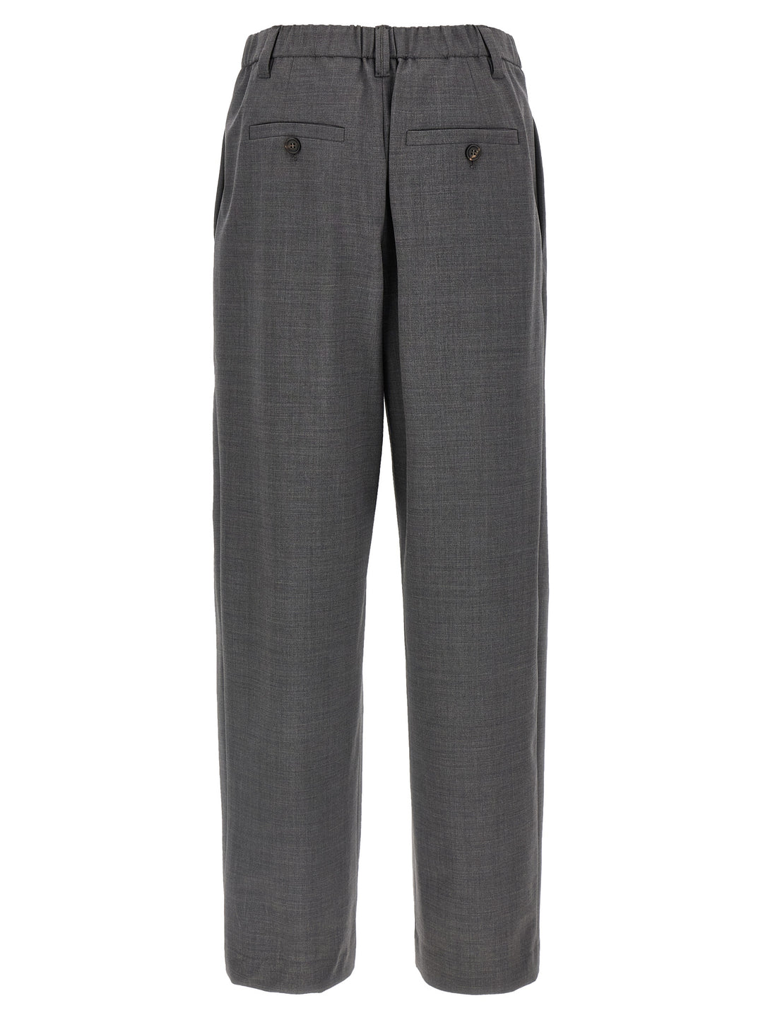 Brunello Cucinelli Gray Virgin Wool Casual Pants