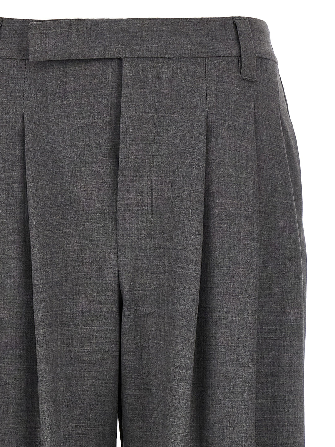 Brunello Cucinelli Gray Virgin Wool Casual Pants