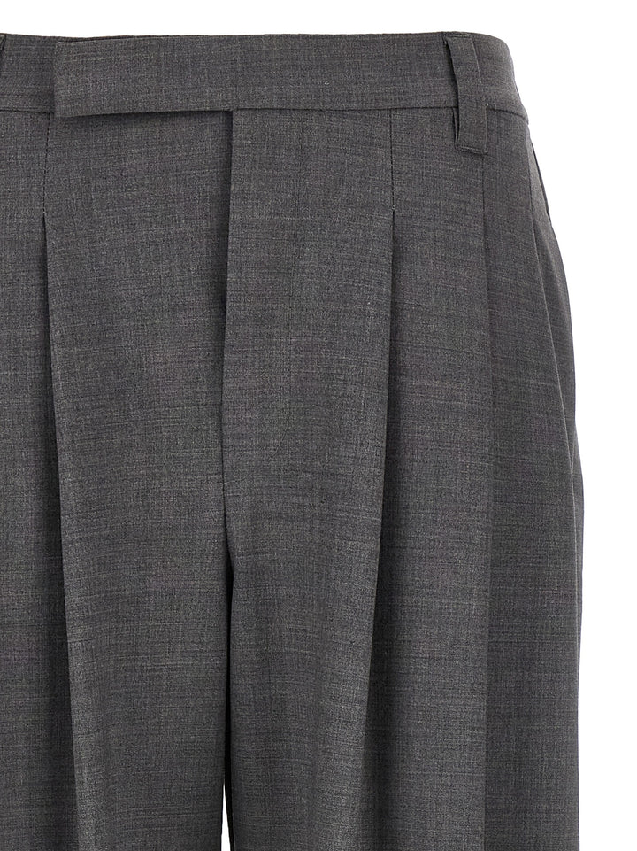 Brunello Cucinelli Gray Virgin Wool Casual Pants