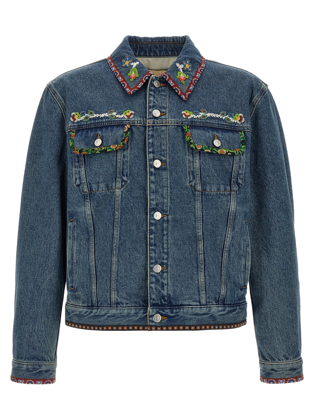Valentino Garavani Blue Polyamide Denim Jacket