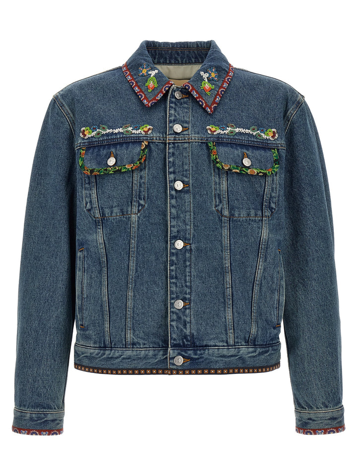 Valentino Garavani Blue Polyamide Denim Jacket
