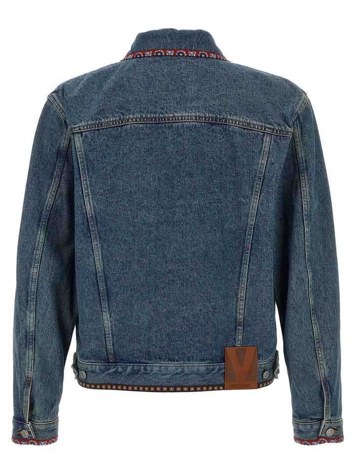 Valentino Garavani Blue Polyamide Denim Jacket