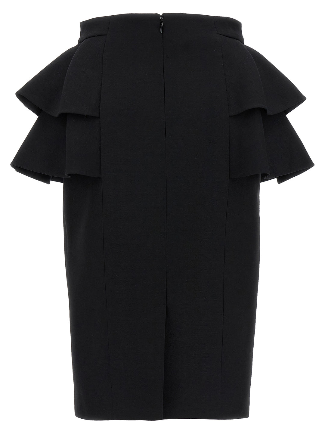 Valentino Garavani Black Virgin Wool Midi Skirt