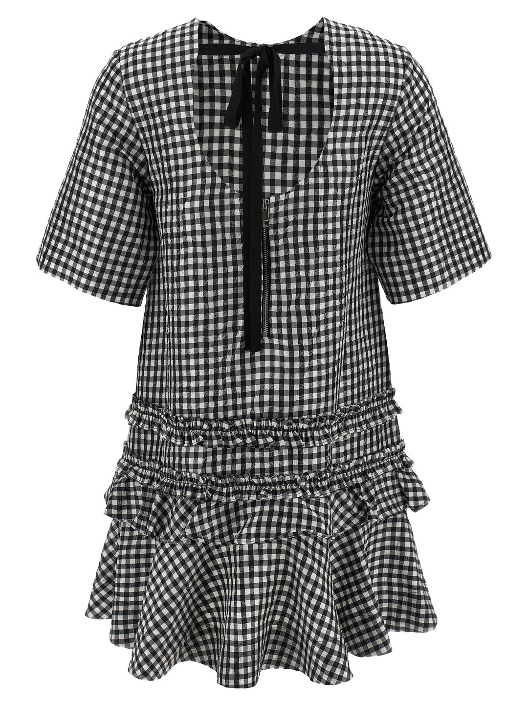 Ganni Bicolor Polyester Short Dress