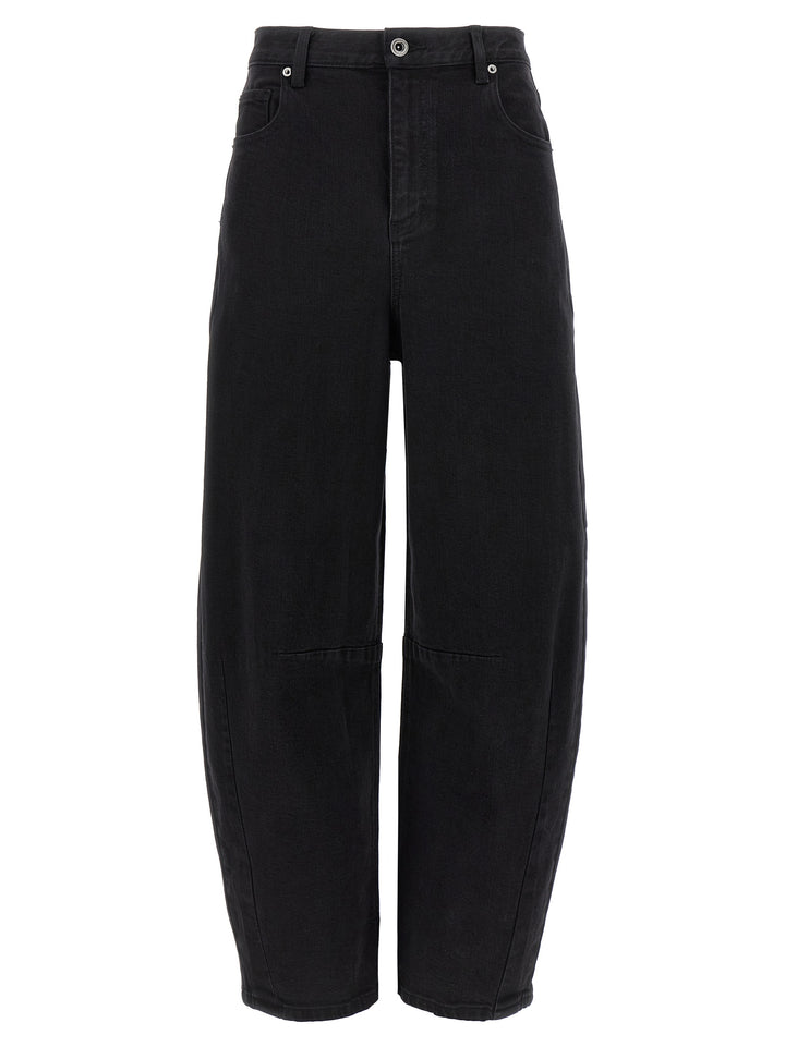 Self-Portrait Black Cotton High-Waisted Jean