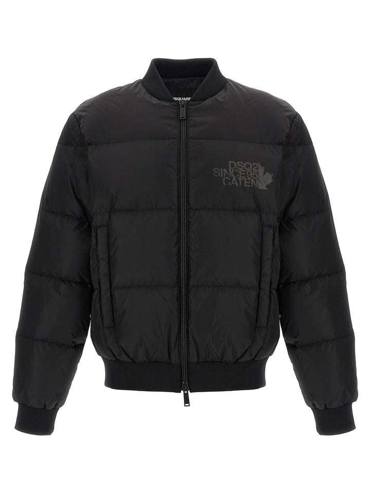 Dsquared² Black Polyamide Bomber
