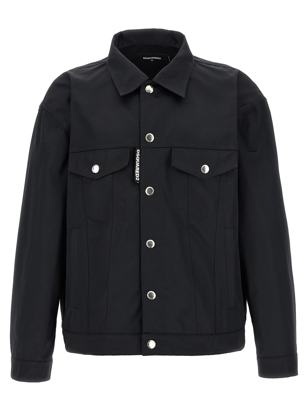 Dsquared² Black Polyester Full-Length Jacket