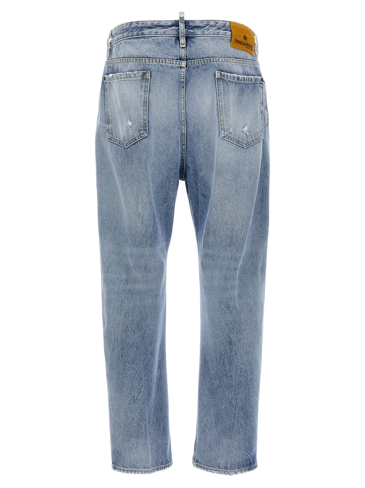 Dsquared² Blue Cotton Relaxed Fit Jeans