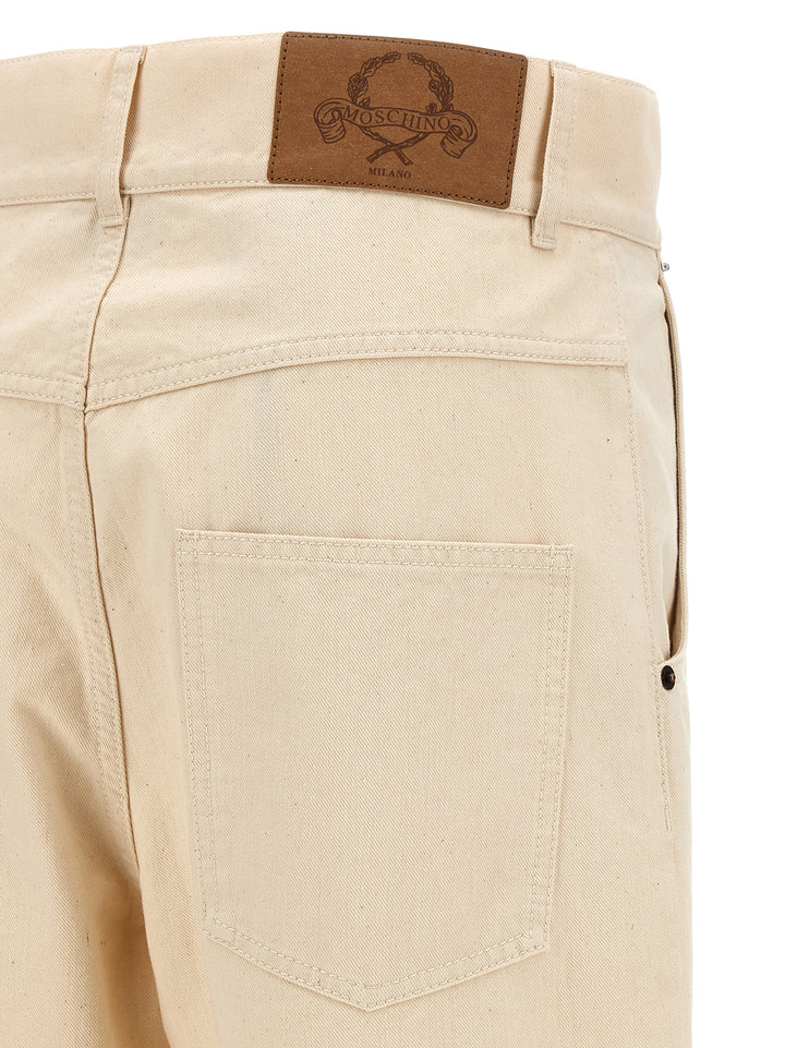 Moschino Beige Cotton Casual Pants