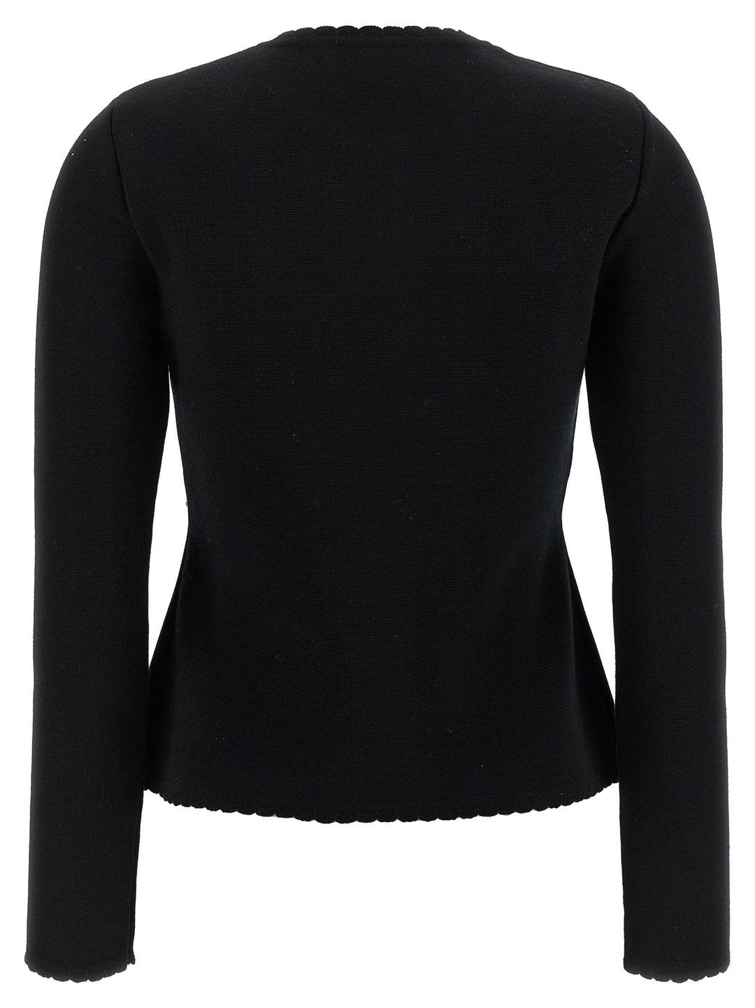 Moschino Black Virgin Wool Cardigan