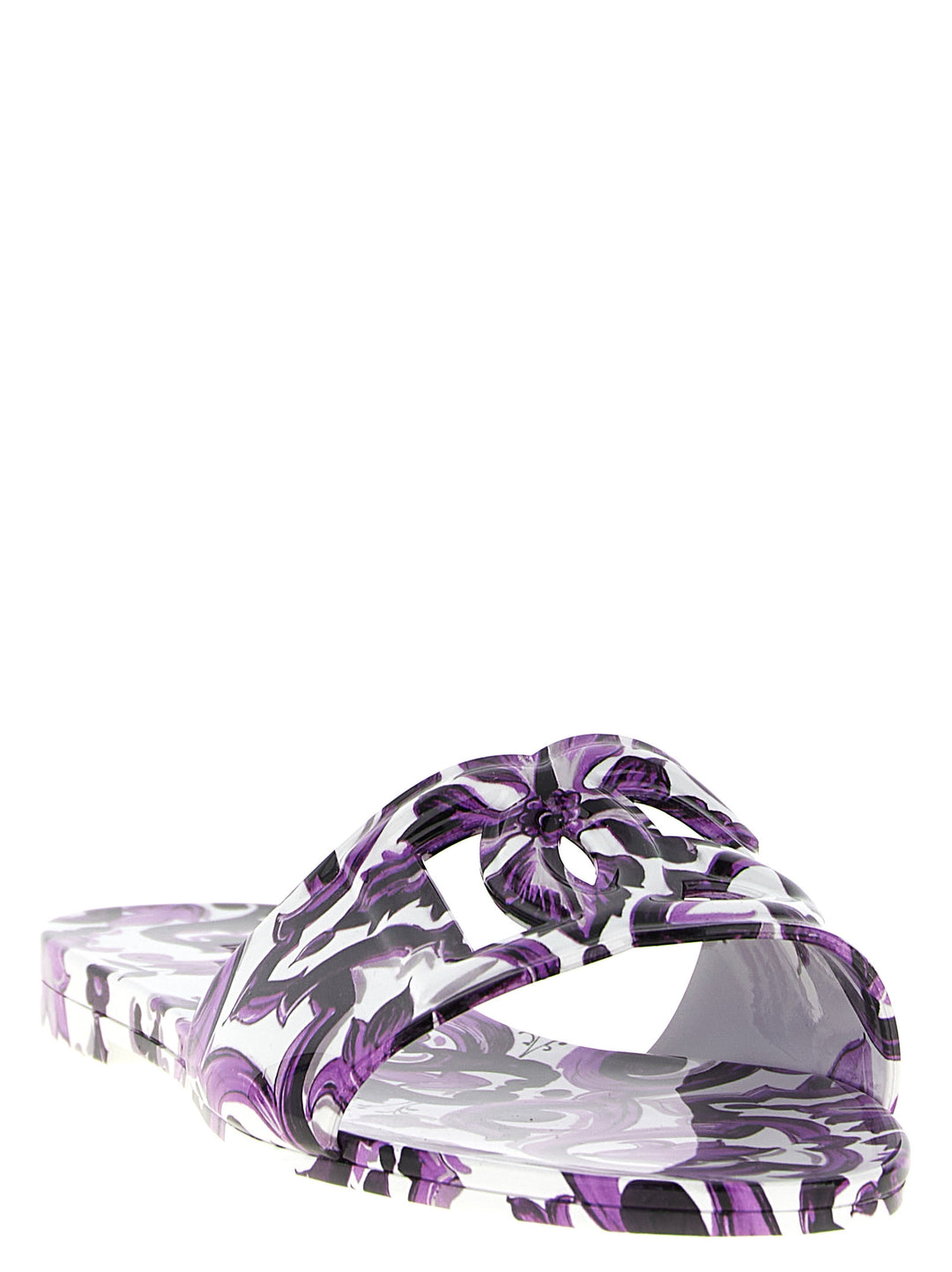 Dolce &amp; Gabbana Purple Plastic Slides