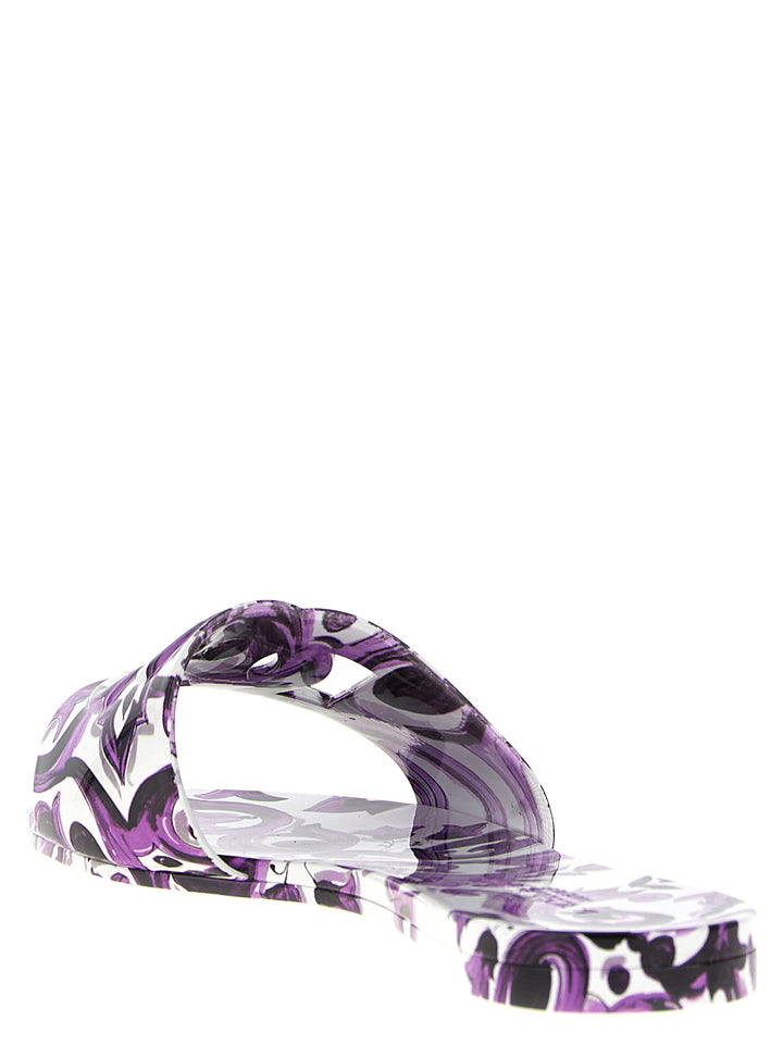 Dolce &amp; Gabbana Purple Plastic Slides