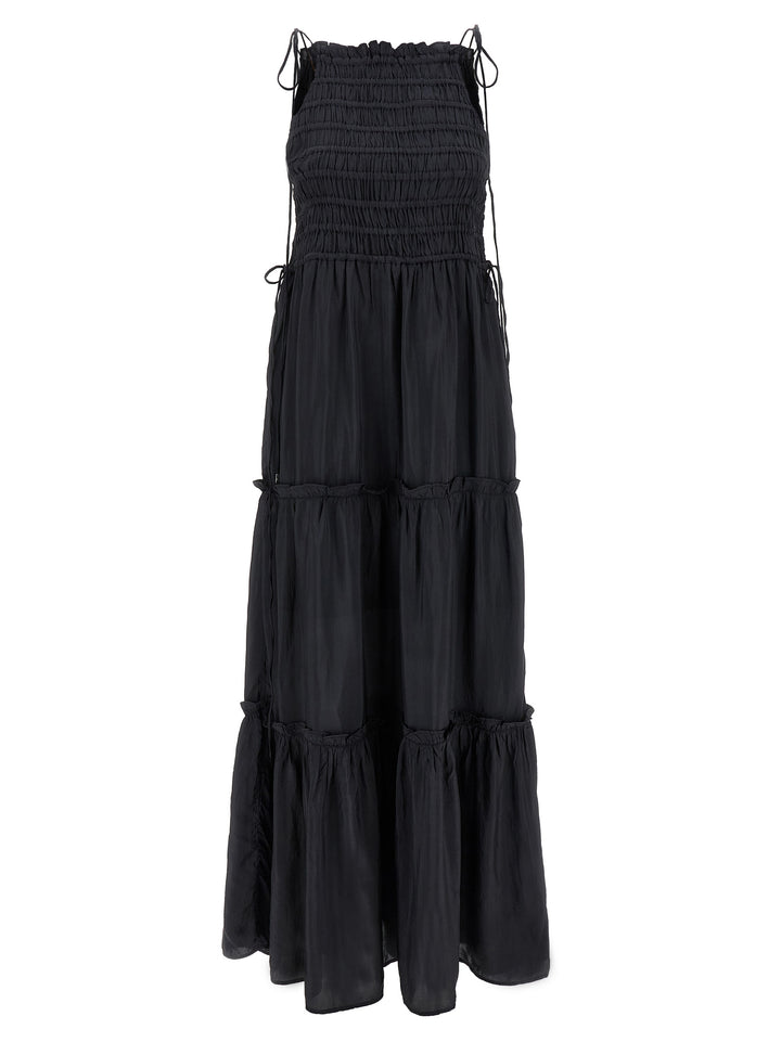 Ganni Gray Viscose Long Dress