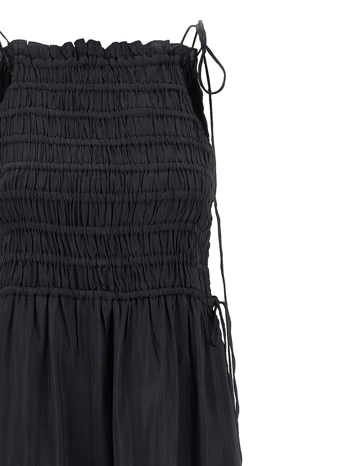 Ganni Gray Viscose Long Dress