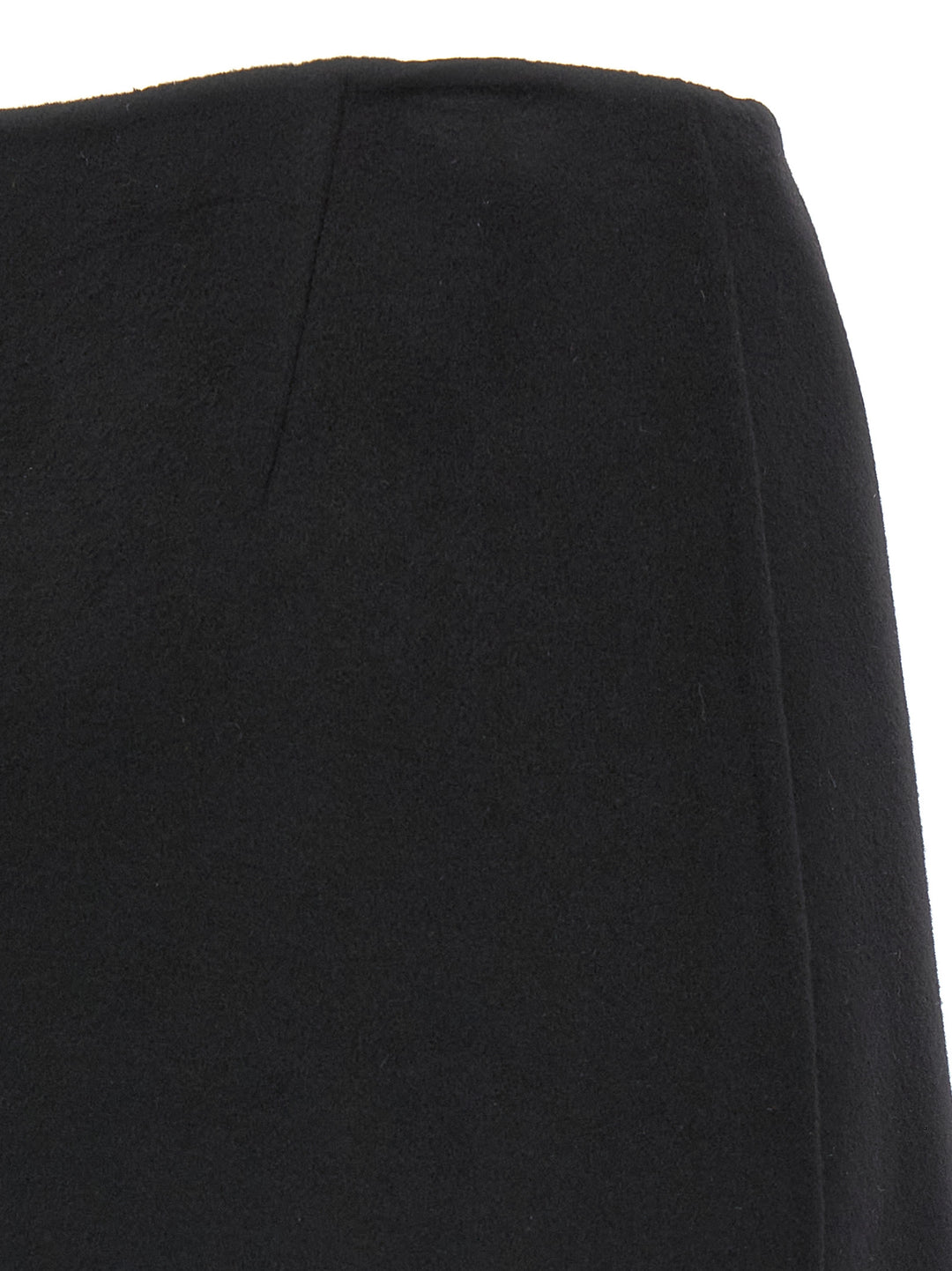 Ermanno Scervino Black Virgin Wool Long Skirt