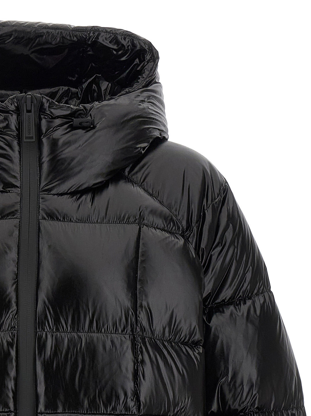 Dsquared² Black Polyamide Full-Length Jacket