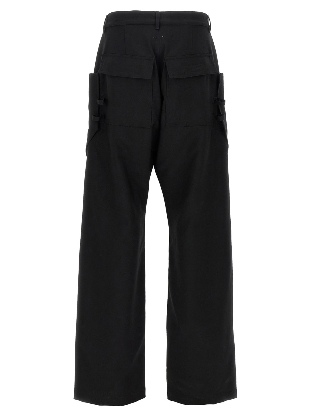 Rick Owens Black Virgin Wool Cargo Pants