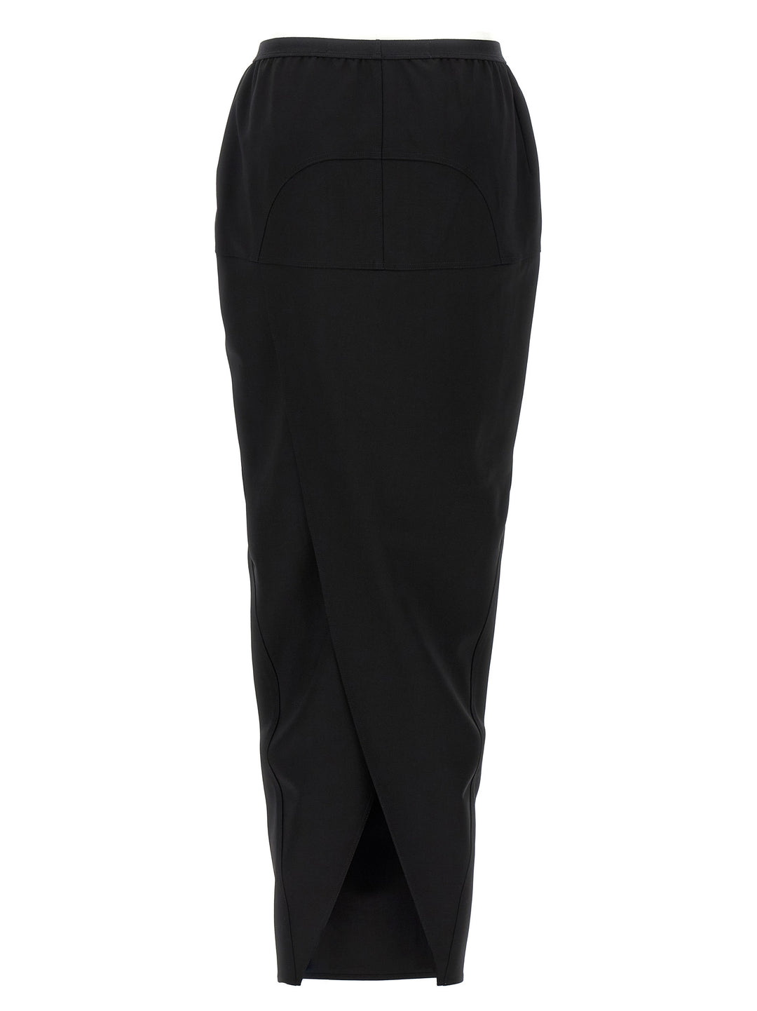 Rick Owens Black Wool Mini Skirt