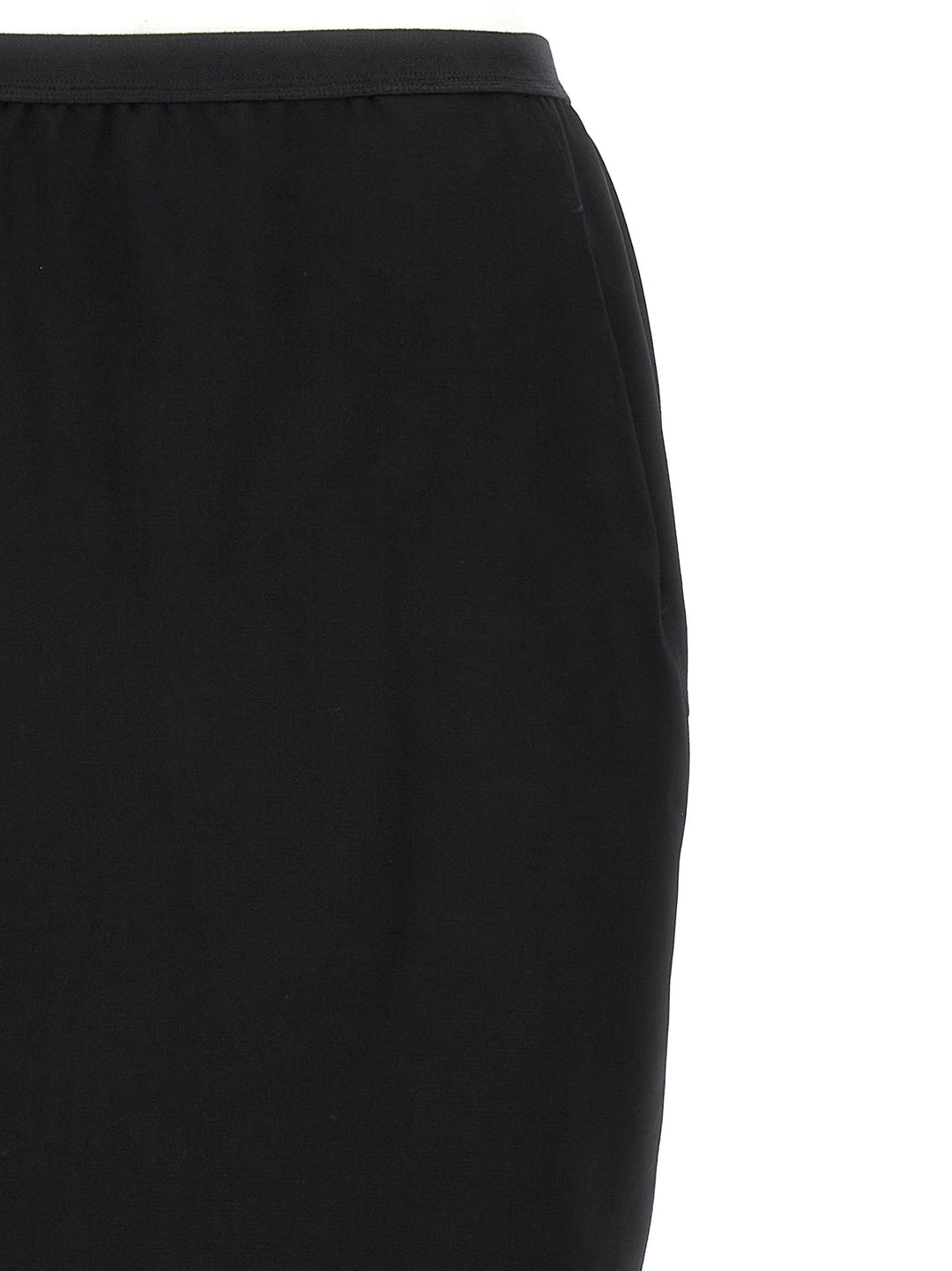 Rick Owens Black Wool Mini Skirt