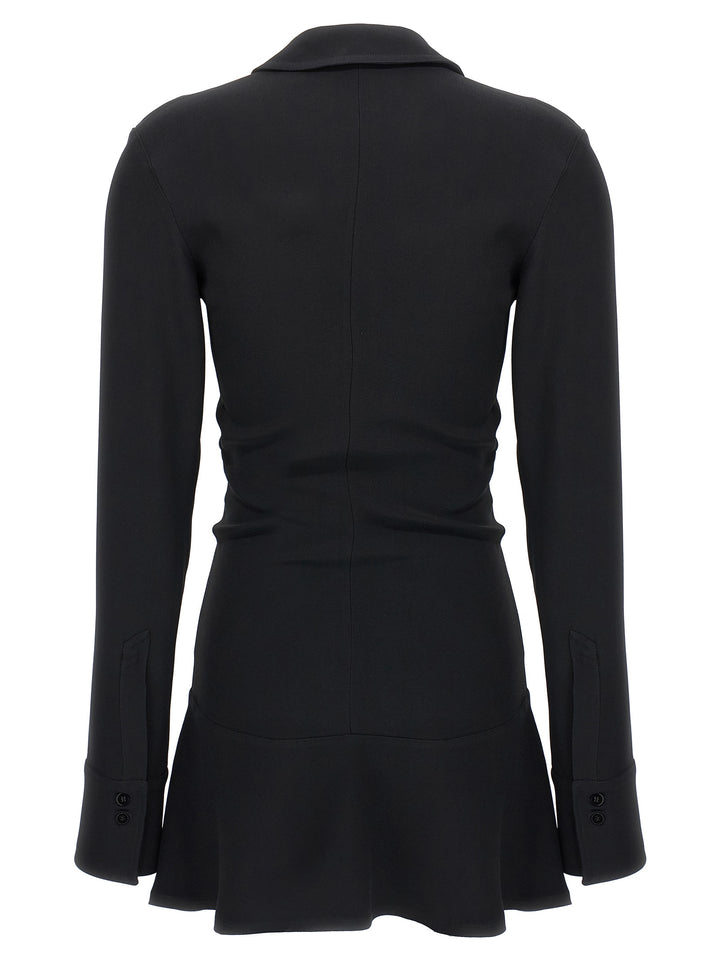 The Attico Black Marabou Short Dress