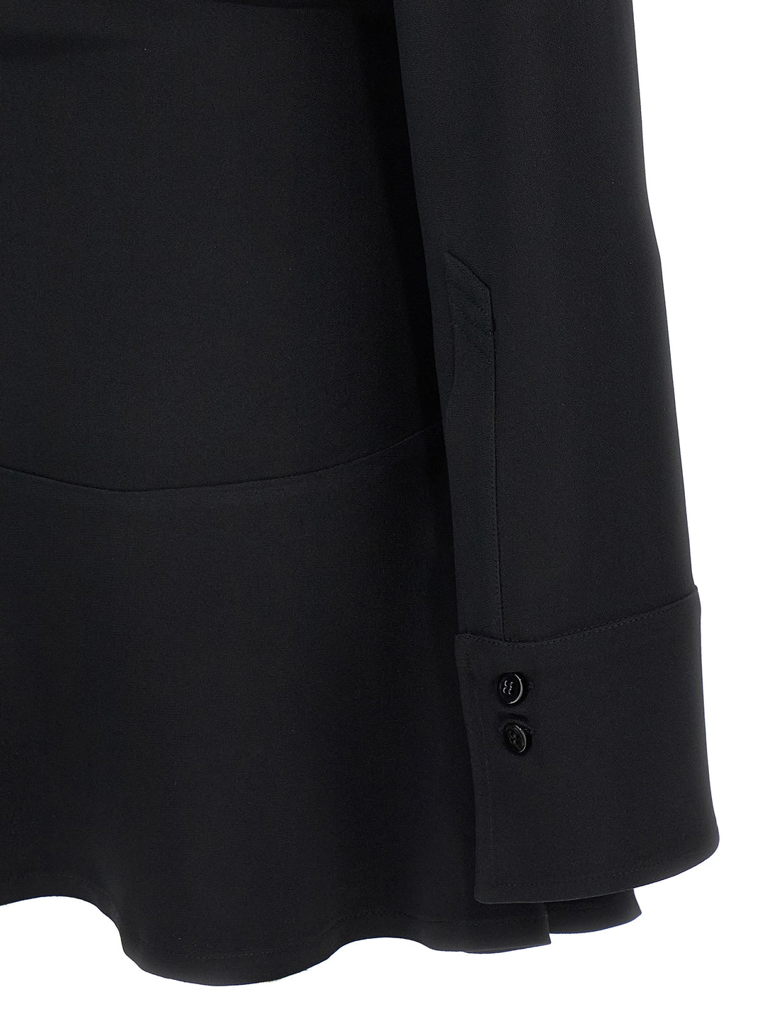 The Attico Black Marabou Short Dress