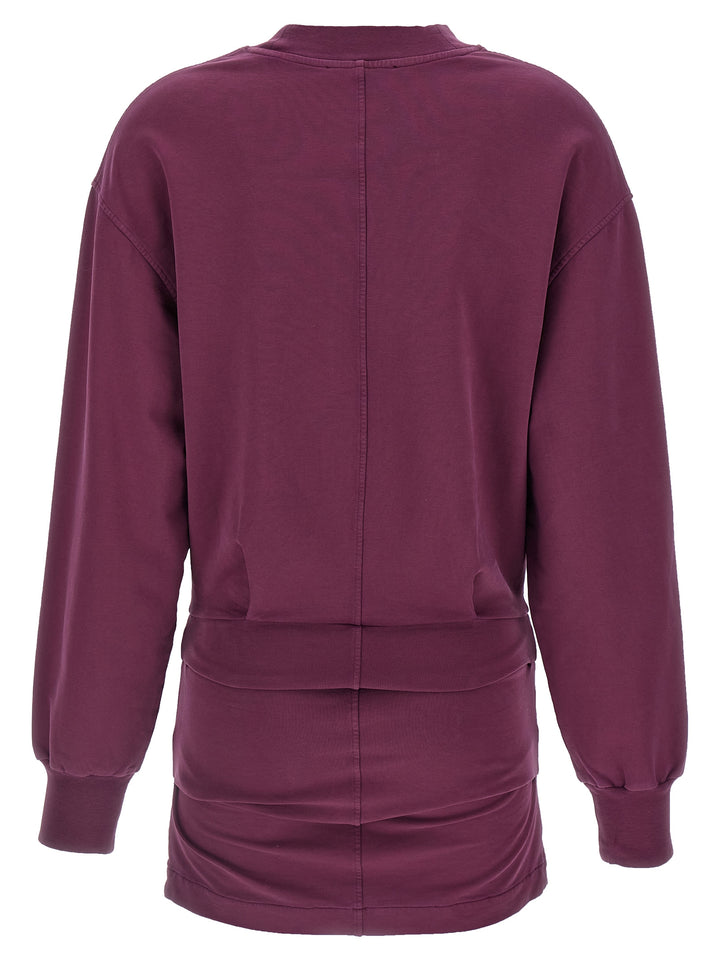 The Attico Bordeaux Cotton Short Dress