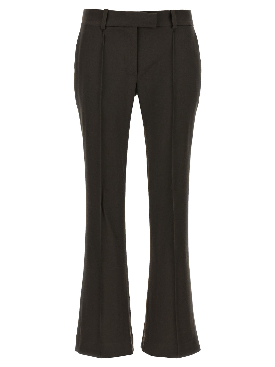 The Attico Brown Virgin Wool Flared Pants