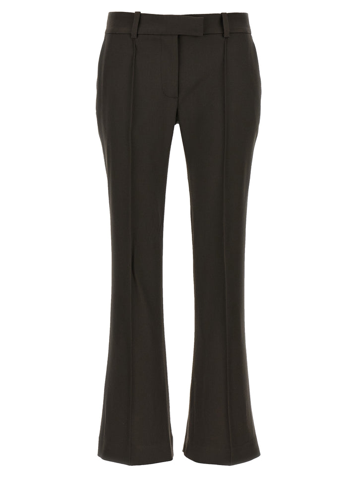 The Attico Brown Virgin Wool Flared Pants
