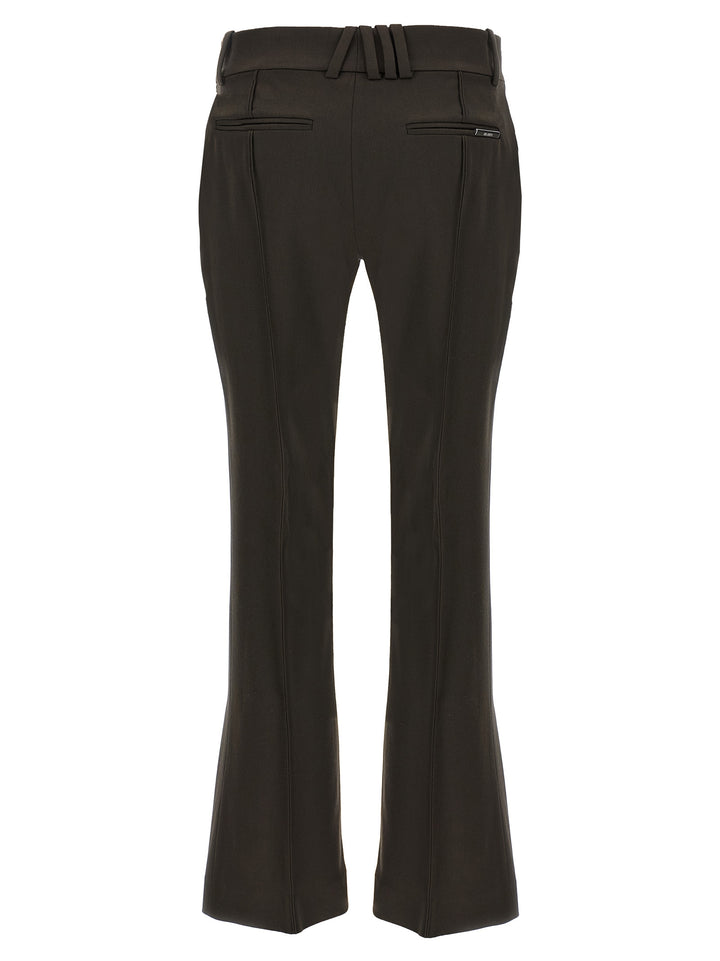 The Attico Brown Virgin Wool Flared Pants