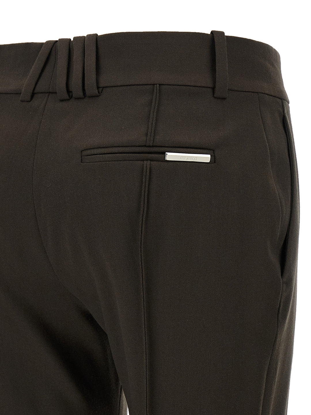 The Attico Brown Virgin Wool Flared Pants