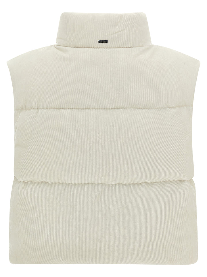 Herno White Viscose Sleeveless Jacket