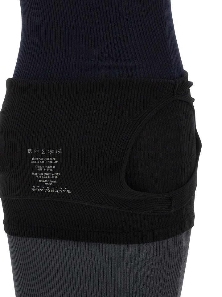 Balenciaga Black Cotton Long Dress