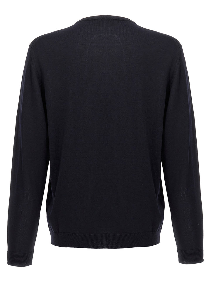 Roberto Collina Blue Merino Wool Cardigan