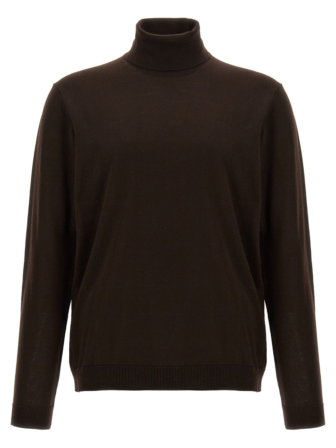 Roberto Collina Brown Merino Wool Cardigan