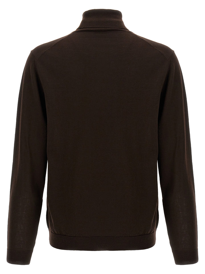 Roberto Collina Brown Merino Wool Cardigan