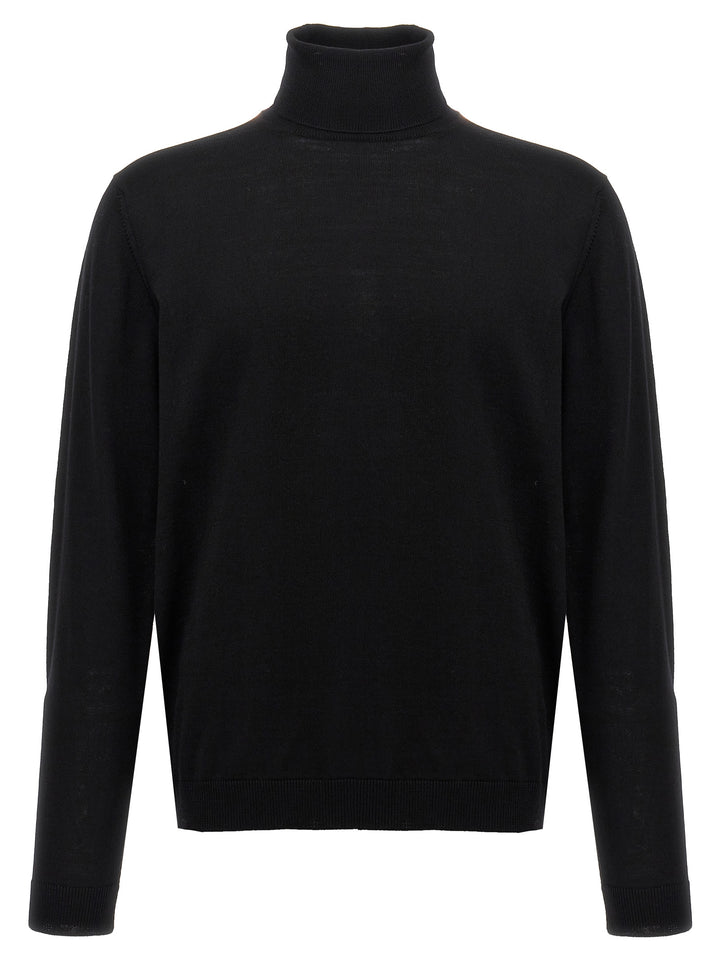 Roberto Collina Black Merino Wool Cardigan