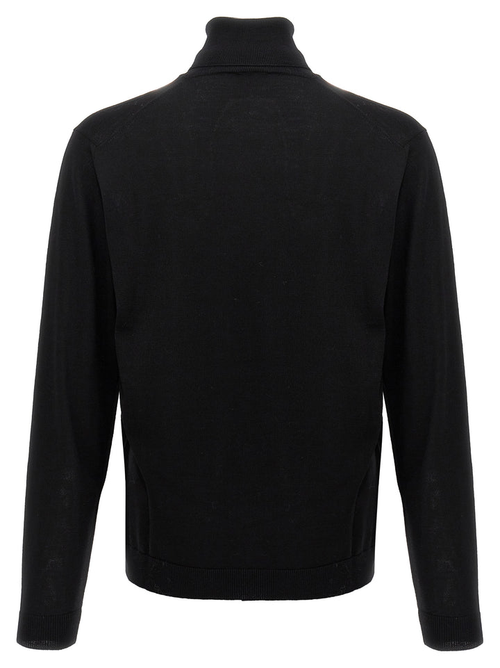 Roberto Collina Black Merino Wool Cardigan