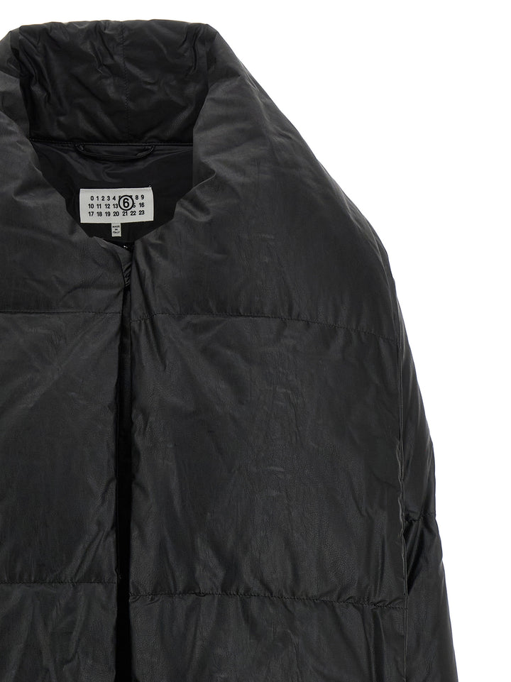 MM6 Maison Margiela Black Viscose Coat