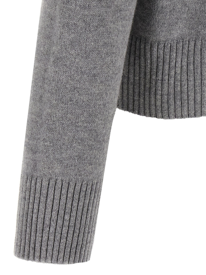 Ami Paris Gray Wool Cardigan