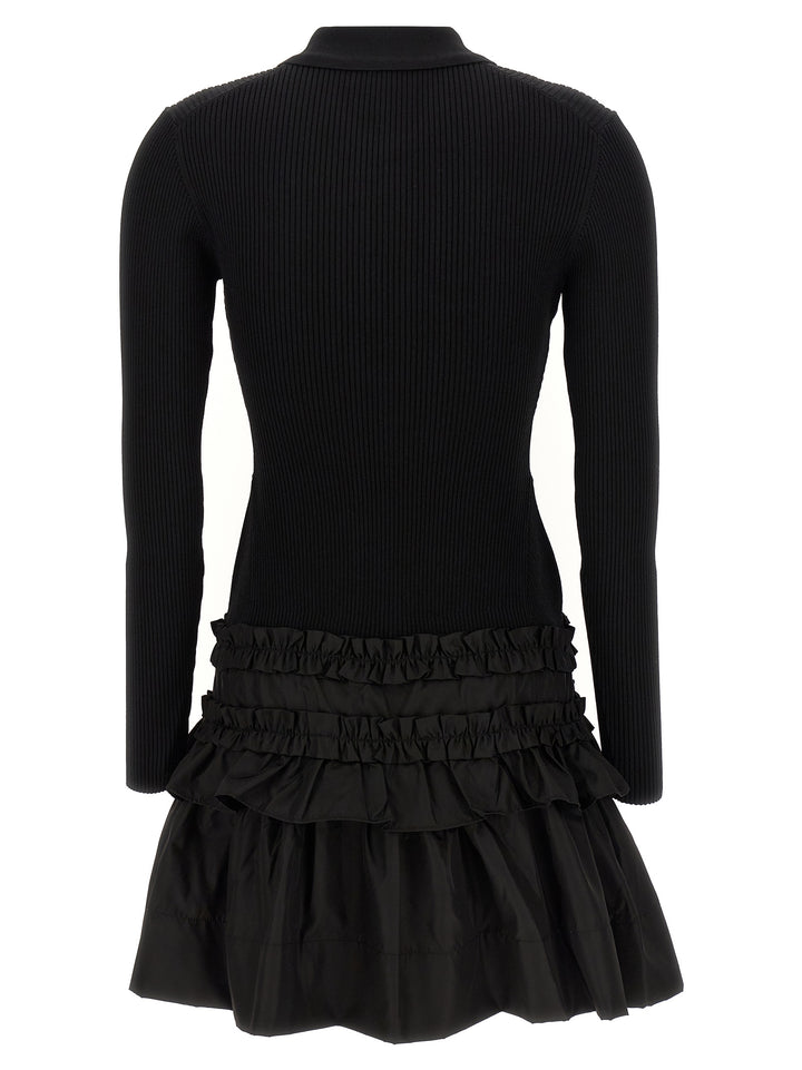 Ganni Black Viscose Short Dress