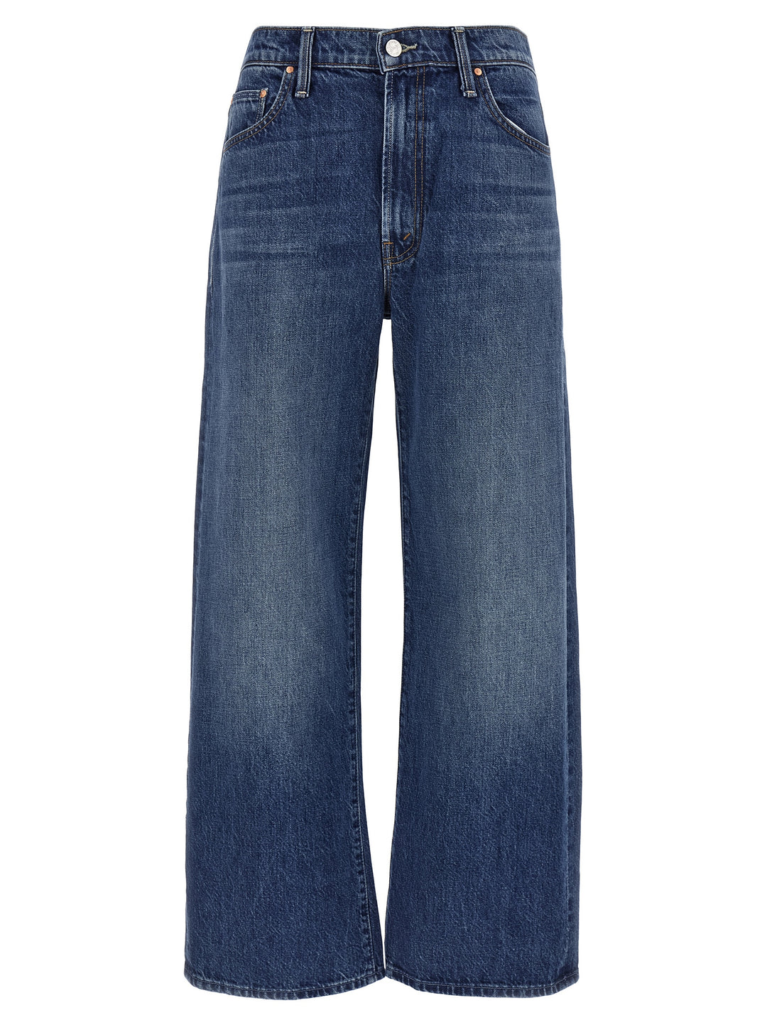 Mother Denim Blue Cotton Flared Jeans