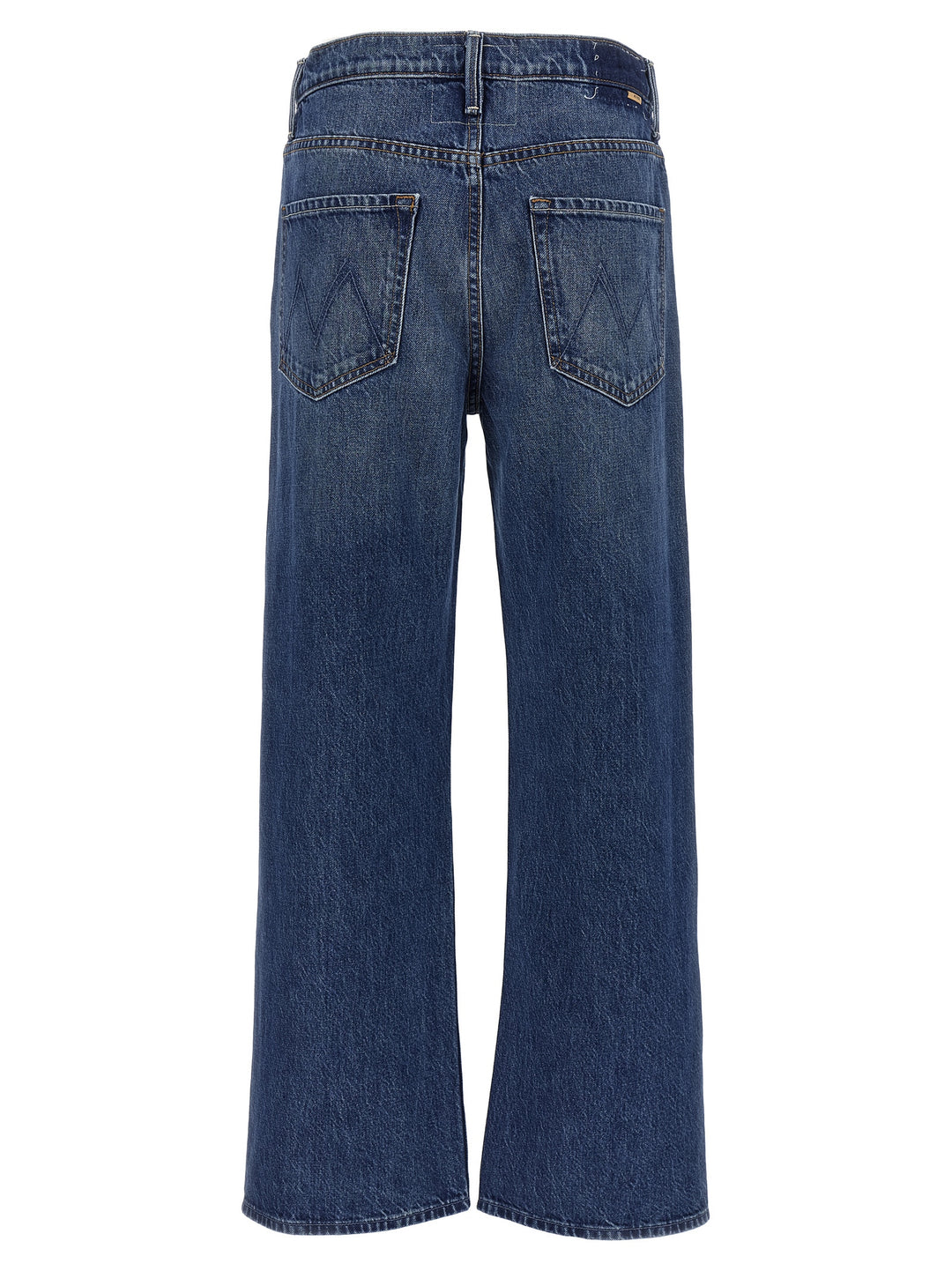 Mother Denim Blue Cotton Flared Jeans