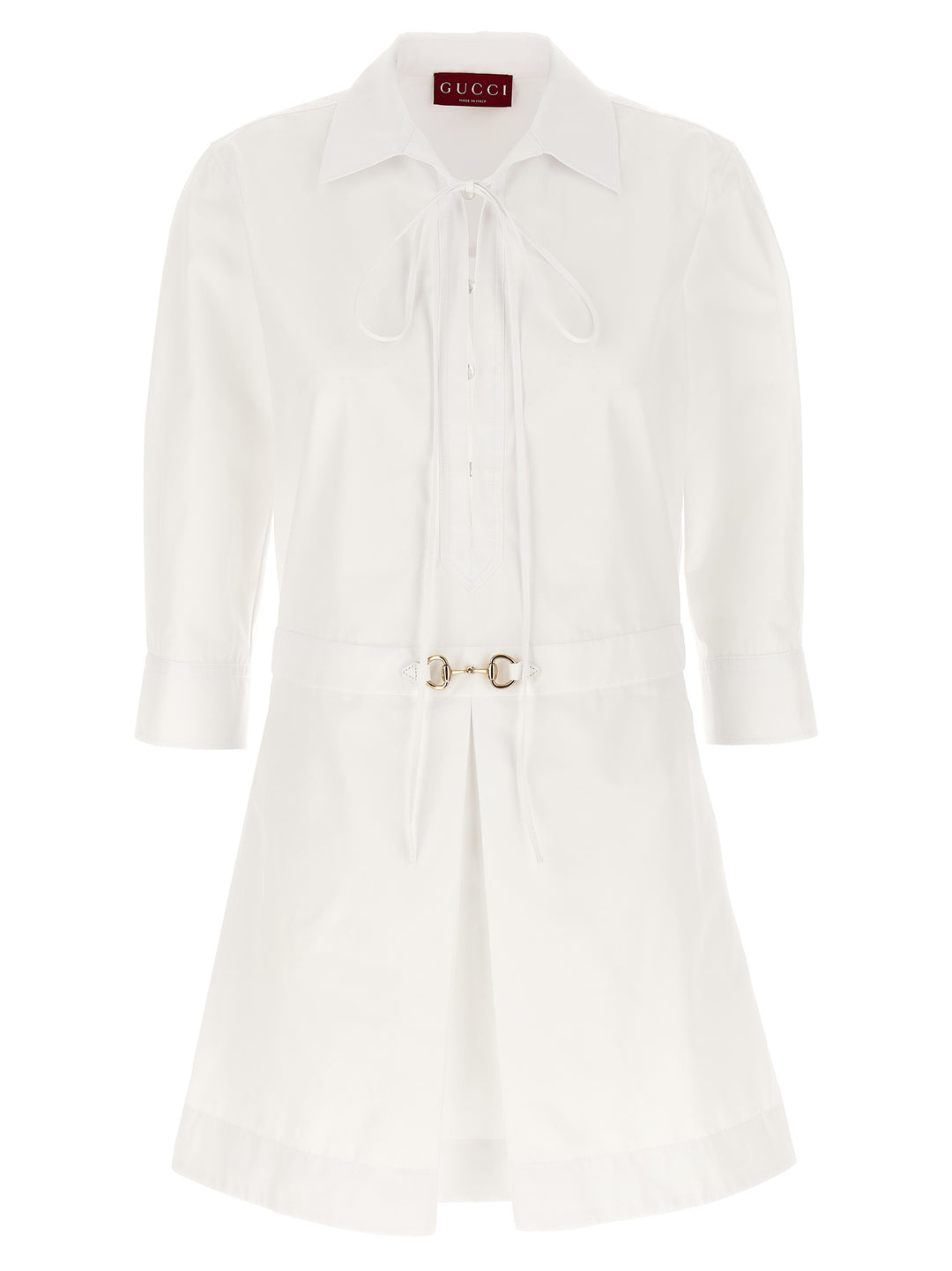 Gucci White Cotton Short Dress