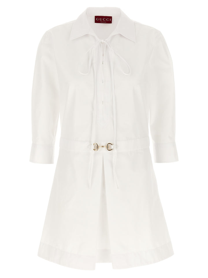Gucci White Cotton Short Dress