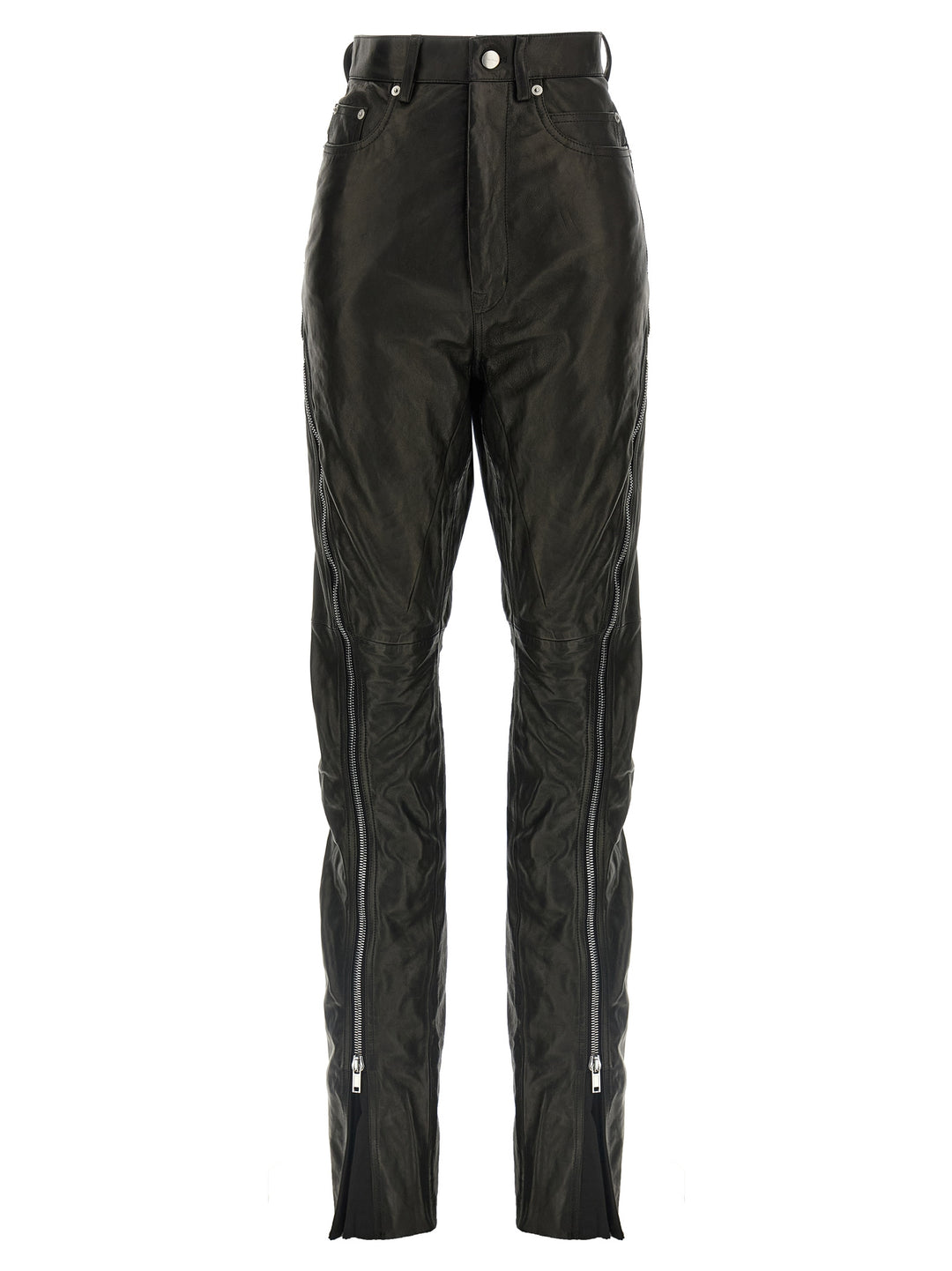 Rick Owens Black Leather Pants